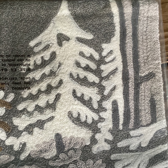 Pottery Barn Moose Crewel Embroidered Pillow Cover with Jingle Bell Accents 🔔 - Picture 9 of 15